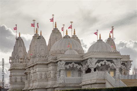 The Exterior Architectural Design Of The Neasden Temple Baps Shri