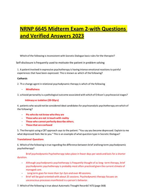 Nrnp Midterm Exam With Questions And Verified Answers