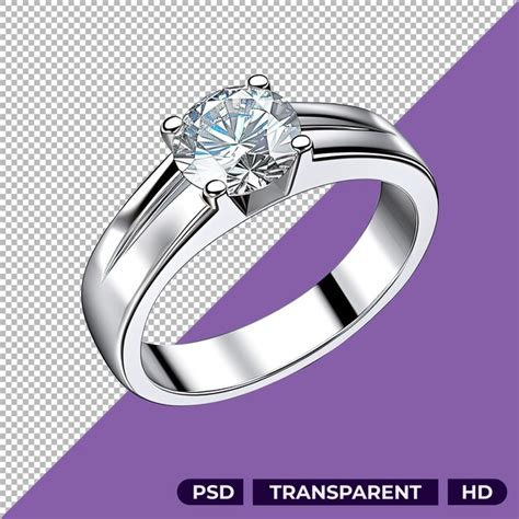 Premium Psd Elegant Silver Ring Isolated On Transparent Background