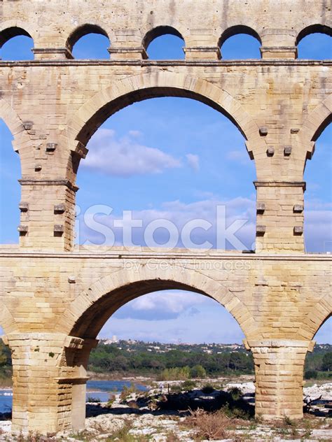 Aqueduct Pont Du Gard Stock Photo | Royalty-Free | FreeImages