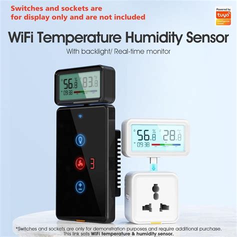 Tuya Smart WIFI датчик температуры и влажности ЖК-цифровой гигрометр ...