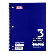 H E B Subject Wide Ruled Spiral Notebook Red Shop Notebooks At H E B