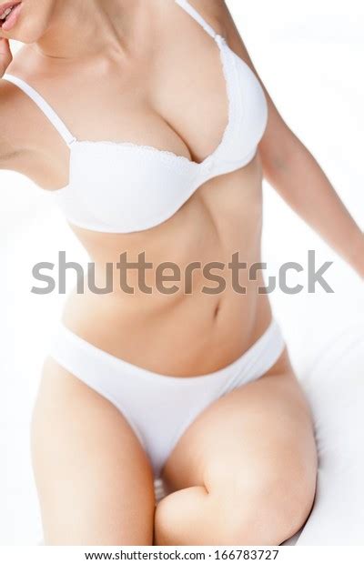 Body Halfnaked Woman Underwear Isolated On Stock Photo 166783727