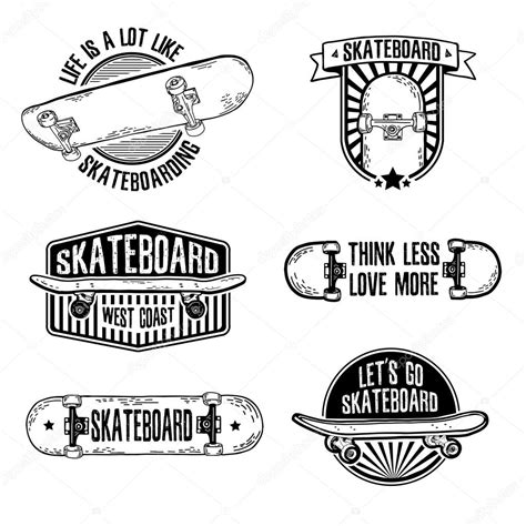 Set of stickers with skateboard and cap Stock Vector Image by ©Uniyok ...