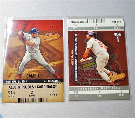 Fleer Authentix Albert Pujols St Louis Cardinals