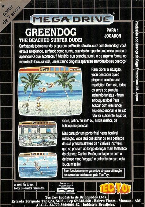 Greendog The Beached Surfer Dude For Sega Genesis 1992 Bd Jogos