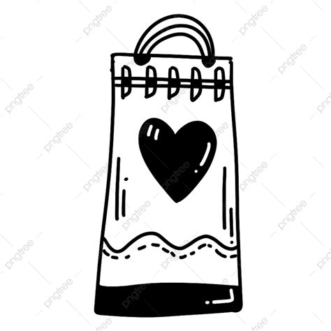 Bolso En Forma De Corazón De Graffiti Blanco Y Negro Png En Blanco Y