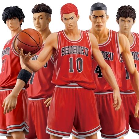 Slam Dunk Scale PVC Statues 5 Pack Shohoku Starting Member Set 15 17 Cm