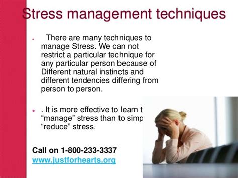 Stress management techniques