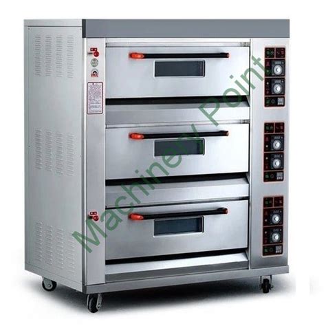 Automatic Door Three Deck Six Tray Luxury Gas Oven Gas Deck Oven