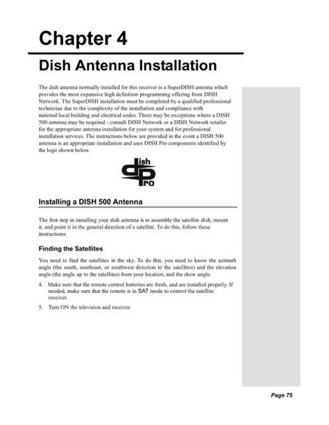 Chapter 4 Dish Antenna Installation - DBSInstall.com