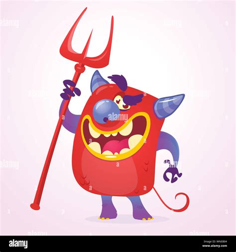 Funny cartoon devil. Halloween vector isolated Stock Vector Image & Art ...