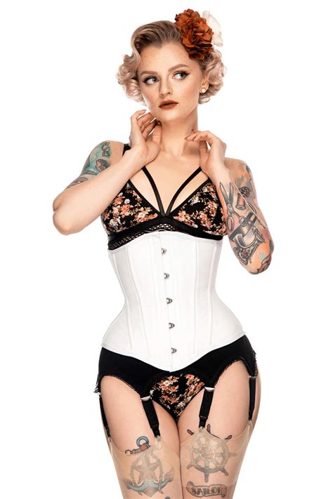 Corset Underbust Standard Classic White Rebel Madness