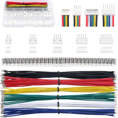 Lyeteung 420 Pièces 1 5mm JST Connecteur Kit JST ZH 2 3 4 5 6 Broches