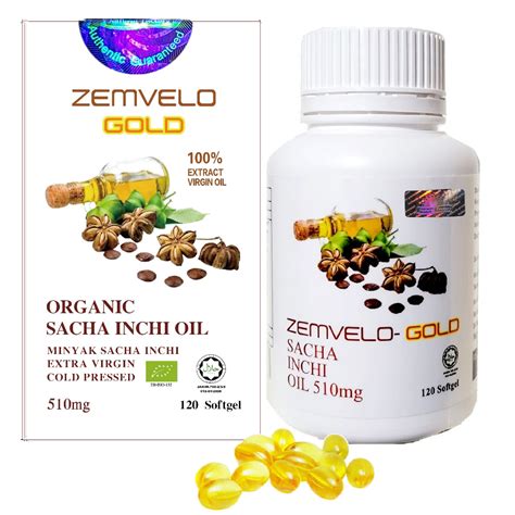 Official Store Zemvelo Gold Sacha Inchi Oil Softgel Mg X