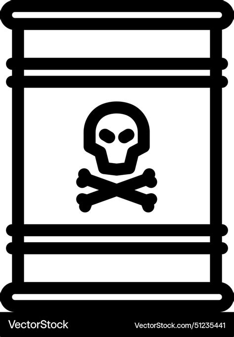 Hazardous waste sorting line icon Royalty Free Vector Image