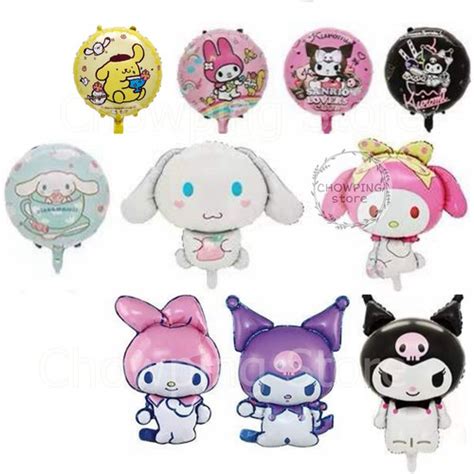 Jual Balon Foil Karakter Sanrio Melody Kuromi Cinnamoroll Bulat