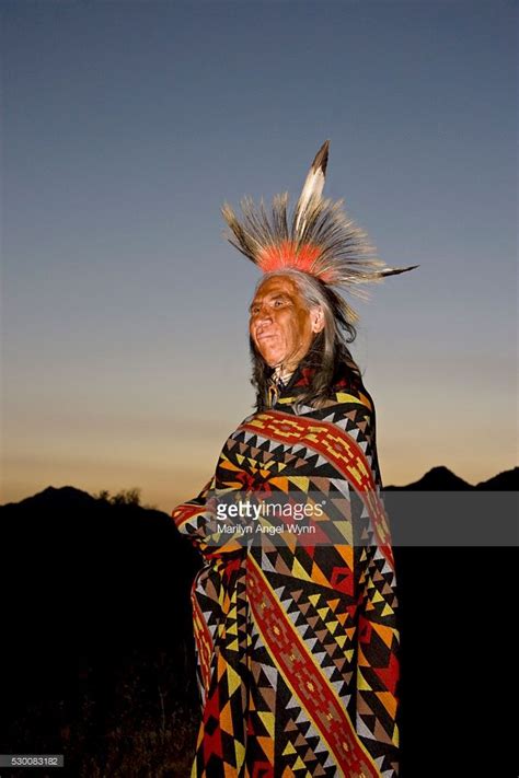 Native American Man Of The Sioux Nation Wrapped In Indian Blanket At Picture Id530083182 682×