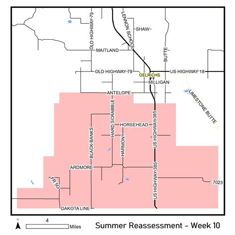 Doe Routes Map Week Fall River County South Dakota