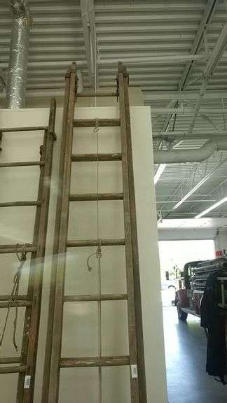 24 Foot Wooden Extension Ladder Trice Auctions