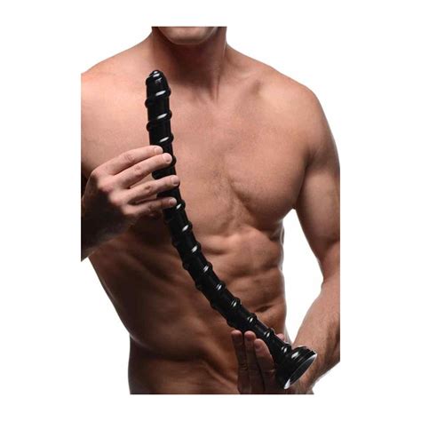 Hosed Inch Spiral Anal Snake Black