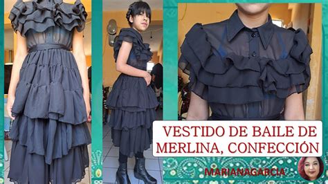 Vestido De Merlina Confeccion Youtube