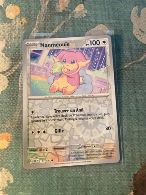 CARTE POKEMON NANMÉOUÏE 173 197 Reverse EV3 Flammes Obsidiennes FR EUR