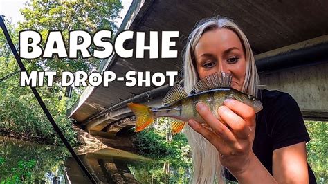 Jana Unterwegs Angeln Auf Barsch Mit Drop Shot Und Wurm