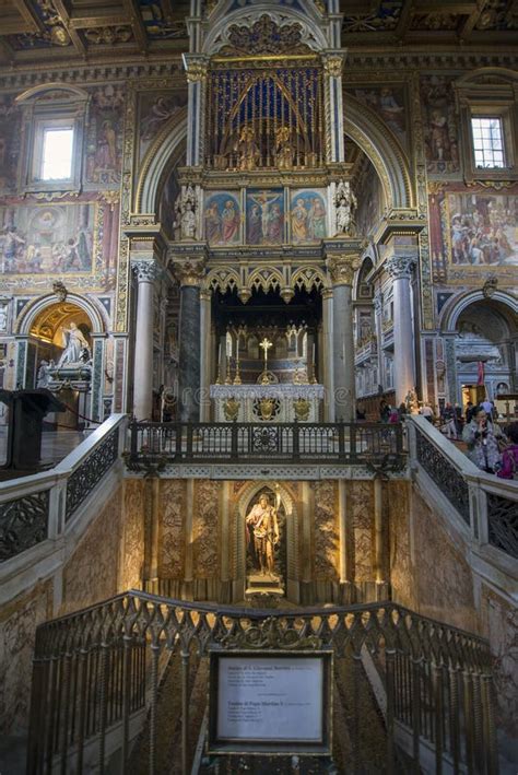 Interior of Archbasilica of St. John Lateran Editorial Stock Photo ...