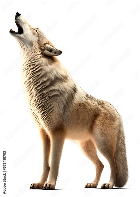 Howling wolf, isolated on transparent background. Generative Ai Stock Illustration | Adobe Stock