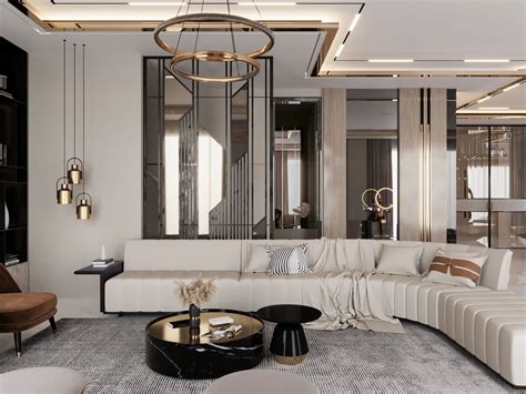 Villa Living Room Interior Design - Dubai | Rawabi Interiors