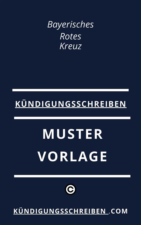 K Ndigung Bayerisches Rotes Kreuz Vorlage Und Muster