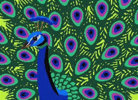 Needlepoint Canvas Peacock