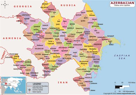 Azerbaijan Districts And Capitals List And Map List Of Districts And