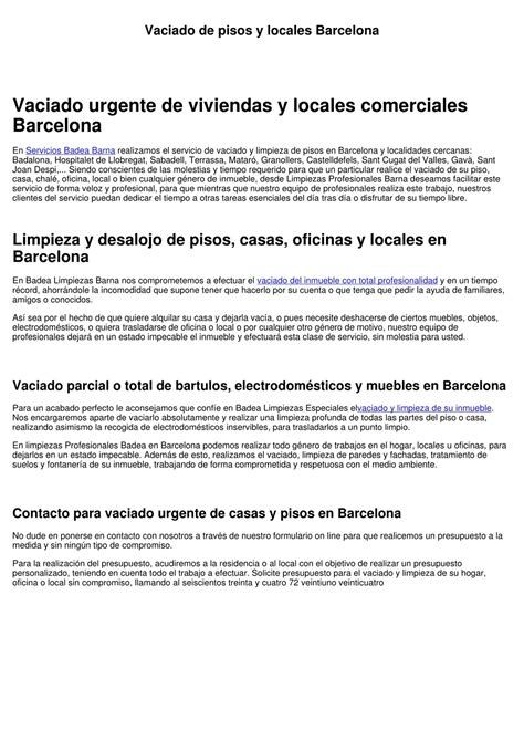 PPT Vaciado De Pisos Y Locales Barcelona PowerPoint Presentation