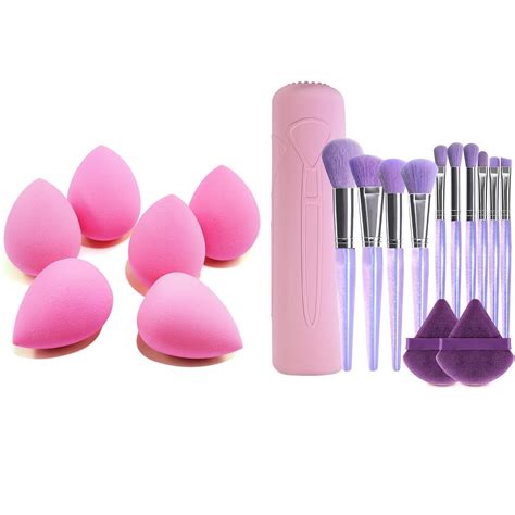 Amazon Beakey Travel Silicone Makeup Brush Bag And Pcs Makeup