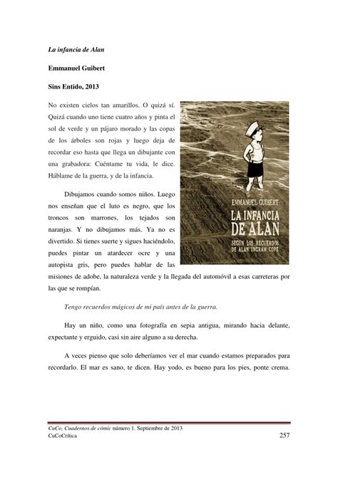 Pdf Rese A De La Infancia De Alan De Emmanuel Guibert