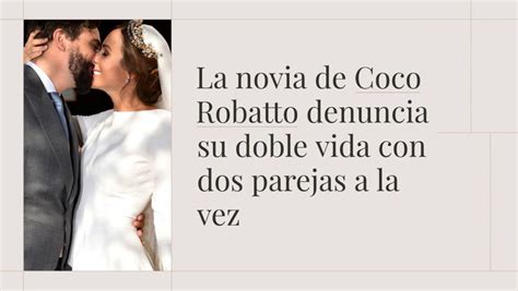 La novia de Coco Robatto exmarido de Rocío Osorno denuncia su doble