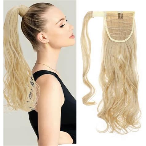 Cm Extension A Clip Cheveux Naturel Postiche Wrap Around Queue De