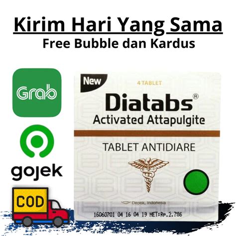 Jual Diatabs Tablet Anti Diare Obat Mencret Strip 4 Tablet Toko Wiwit