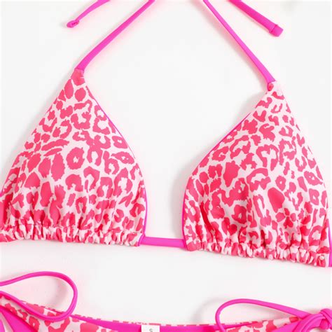 Women S Sexy Halter Tie Side Triangle Bikini Set High Cut Piece Bikini Swimsuit Swimwears