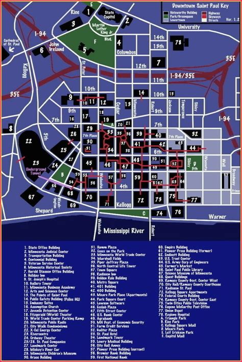 Downtown St Paul Skyway Map Map Resume Examples