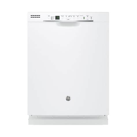 GE Front Control Built In Tall Tub Dishwasher In White With Steam