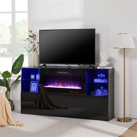 Elegant White Fireplace TV Stands – Amerlife