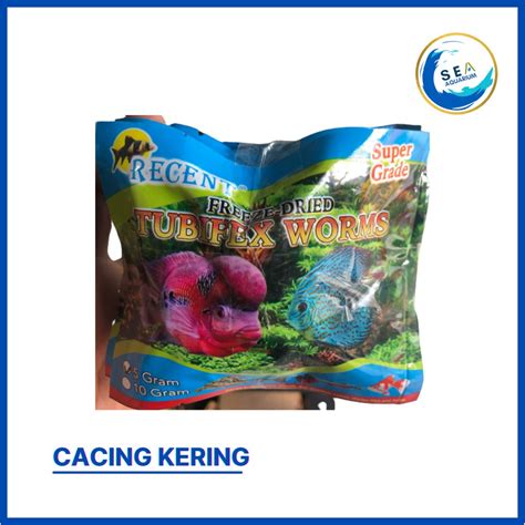 Jual A W Tubifex Worms Cacing Kering Gr Makanan Ikan Aquarium Cacing