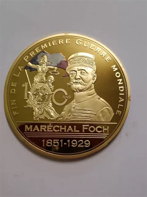 MÉDAILLE MILITAIRE FIN Première Guerre Mondiale 100ans Maréchal Foch