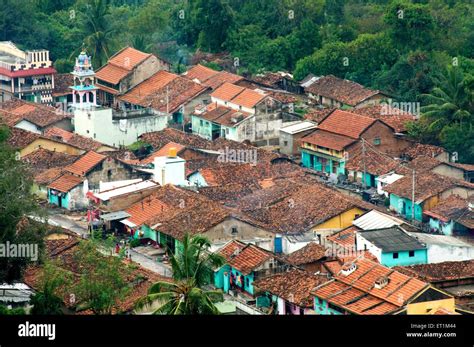 village houses roof tops ; Shravanabelagola ; Shravanbela Gola ; Channarayapatna ; Hassan ...