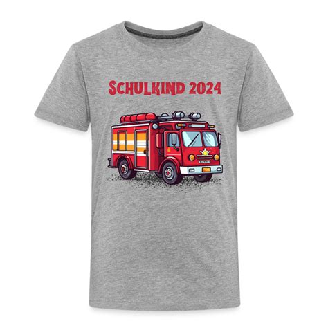 Kinder Premium T Shirt Schulkind Feuerwehr 2024 Immer Was Los Shop