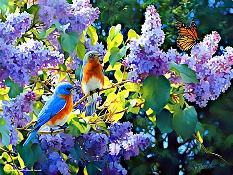 Spring Birds And Flowers Wallpapers - Wallpaper Cave