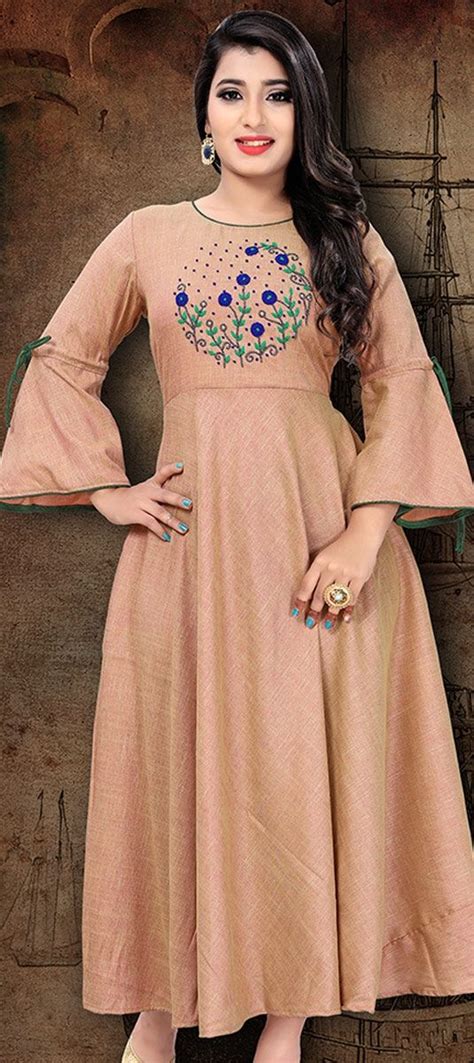 Casual Party Wear Pink And Majenta Color Rayon Fabric Kurti 1559823